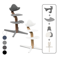 Stokke Nomi多階段成長椅-豪華組合(多款可選)主體+護圍+餐盤+椅套+安全帶(2款可選)