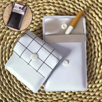 Potable Mini Ashtrays Bag Outdoor Travel Smoking Cigarette Cigar Ash Tray Organizer Tobacco Ashtray Storage Pocket Accessory