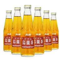 其他品牌 - 日本原裝進口朝日Asahi烏龍茶風味飲料玻璃小瓶裝0脂飲品200ml