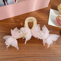 OEM SK-C1384 Jepit Rambut Wanita Motif Kupu Kupu Mutiara Jepitan Butterfly / Hair Claw Jeday Rambut 
