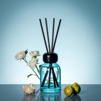 110ml Natural Reed Diffuser with Sticks, Fireless Scent Diffuser for Bathroom, Bedroom, Office, Hotel, Home Aroma Mini Diffuser