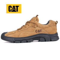 CAT Caterpillar รองเท้าทำงาน Fashion รองเท้าหนังชั้นบนสุด Tooling Shoes รองเท้าลำลองส้นเตี้ย Caterpillar รองเท้าบูทสีเหลือง  รองเท้าเทรนนิ่งพื้น0-S8022f