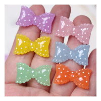 New Cute Jelly Wing Heart Bowknot Flatback Resin Cabochons For Scrapbooking Craft Hair Bow Center Phone Case Decoration