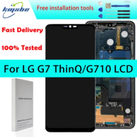 6.1" High quality LCD For LG G7 ThinQ Display Touch Screen Digitizer Assembly With Frame For LG G7 G710EMW G710N G7 Plus LCD