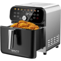 Air Fryer, 5.8QT Air Fryer Oven with LED Digital Touchscreen, 12 Preset Cooking Functions Air fryers, Bake, Reheat, Keep Warm
