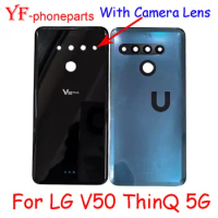 AAAA Quality For LG V50 ThinQ 5G LM-V500 LM-V500N Back Battery Cover With Camera Lens Rear Panel Door Housing Case Repair Parts