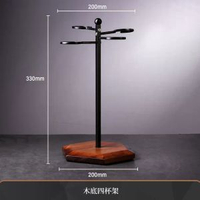 進口橡膠木紅酒杯醒酒器一體架倒掛高腳杯展示置物架酒杯架收納