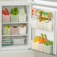 3/6/9Pcs Fridge Storage Box Food Fresh Refrigerator Door Organizer Bins Shelf Basket Fruit Spice Food Container Box Kitchen Case