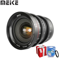 Meike 12MM T2.2 Large Aperture Manual Focus Cine Lens for Olympus Panasonic Lumix Micro Four Thirds (MFT, M4/3) Mount BMPCC 4K