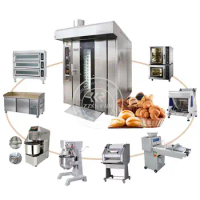 Fully Automatic Bakery Equipment Electric Gas Baking Rotary Ovens Industrial Bread Making Machine