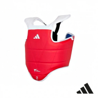 【adidas 愛迪達】新款WT認證 兒童跆拳道雙面護胸(跆拳道 跆拳道護具)