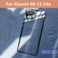 For Xiaomi Mi 11 Lite Back Glass Cover Panel Rear Door Housing Case With Camera Lens For Xiaomi Mi11 Lite 4G 5G Battery Cover