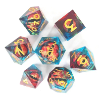 Applicable to DND Dice Set for Dungeons & Dragon Eye, COC, TRPG, D4-D20, Polyhedron, Resin Dice