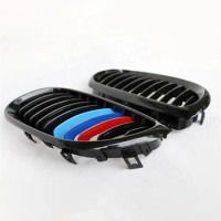 E60 ABS material front grill for BMW M color single slat line grille for BMW 5 series E60 E61 2004-2009
