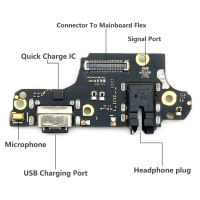 Rd Note 9 Pro Papan Pcb Papan Cas Board Flexibel Cas Konektor Cas Konektor Charger Ori + Ic +Mic Com