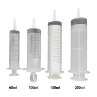 20-300ML Plastic Pet Syringe Hydroponics Nutrients Syringe Analyze Reusable Measuring Tool for Pets Cat Feeders Large Capacity