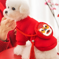 狗狗喜慶新年衣服秋冬裝過年貓咪寵物泰迪法斗熊保暖【不二雜貨】