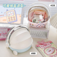 2026 Creative Handheld Cute Storage Box Dustproof Flip Lid Toys Building Blocks Snacks and Miscellan