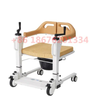 Hot Model High-strength Steel Pipe Patient Transport Walker Manual Wheelchair Commode Toilet Chair For Disabled