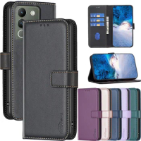 For Vivo V29E Y200 5G Case For Vivo Y36 Y27 Y35 Y22S Y21S Y33S Y11 Y12 Y15 Y17 Y20 Phone Cover Funda Card Slot Flip Holster Bag