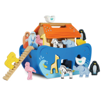 英國 Le Toy Van- Petilou系列啟蒙玩具系列-諾亞方舟動物探索啟蒙木質玩具