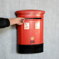 復古鐵藝意見箱信箱投票箱英倫風裝飾品掛墻郵筒郵箱壁飾壁掛擺件
