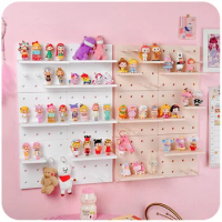 Home Use Wall Shelf With Sticker Pegboard PP Hole Board Wall Hanging Hooks Organizer Scale Models Working Tools