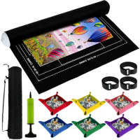 13Pcs puzzle mat keeps neat and orderly with non-slip bottom puzzle auxiliary line felt protector for storing 2000 puzzle pieces