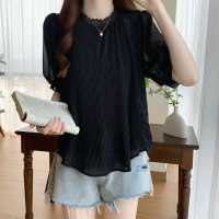 Blouse Wanita katun sifon Korean Style ICONZ Import  (990-1/04010)