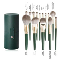 High-quality makeup brush set Green Cloud 14 pieces new 2026: Blush brush, powder brush, foundation 
