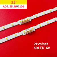 2pcs/Set LED Backlight Strip For Samsung 55NU7100 UN55RU7100 UE55NU7100 UN55NU7090G UE55NU7023 UE55NU7500 UE55NU7092 UE55NU7090