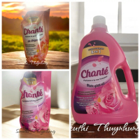 ( Chính hãng)  Nước giặt xả chante 3,2kg hương hoa hồng pháp, hoa diên vĩ pháp