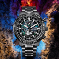Citizen 星辰 Promaster 宇宙幻彩 光動能錶 電波錶 飛行滑尺 男錶-BY3005-56E
