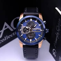 JAM TANGAN PRIA ALEXANDRE CHRISTIE AC6562 / AC 6562 ROSEGOLD BLACK BLUE ORIGINAL