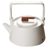 白陶煮茶壺燒水壺 泡茶器電陶爐專用提梁壺 陶瓷大號茶具日式陶壺中式茶具 泡茶用品