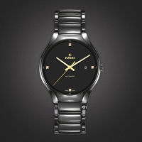 RADO 雷達表 True真我系列真鑽機械腕錶 黑金陶瓷4鑽男款40㎜ R01 (R27056712)