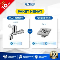ONDA Kran Tembok A 801 T 1/2" + Floor Drainer FLS 20