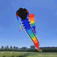 free shipping 18m Centipede Kite soft kite giant kite professional wind kites for adults outdoor children beach games windsock