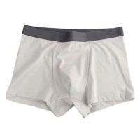 Mens Cotton Middle Rise Boxer Underwear Solid Pouch Bulge Boxer Brief Panties Breathable Simple Lingerie Male Boxer Shorts