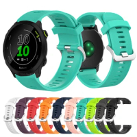 Soft Silicone Watchband For Garmin Forerunner 158 245 245M 645 Vivoactive 3 Venu SQ Strap Watch Band Bracelet For Polar Unite