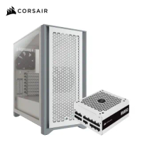 【機殼+850W電源】CORSAIR 海盜船 4000D AIRFLOW 電競機殼+RM850 80Plus 金牌電源供應器(白色)