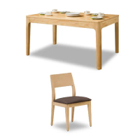 【ASSARI】希芙免組裝餐桌椅組(1桌4椅)