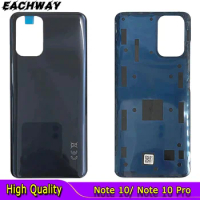 Housing For Xiaomi Redmi Note 10 / Note10 Pro Glass Battery Cover Repair Replace Back Door Rear Case For Redmi Note10s +Adhesive