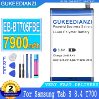 7900mAh GUKEEDIANZI Battery EB-BT705FBE for Samsung GALAXY Tab S 8.4 SM-T700 T701 T705 Big Power Bateria