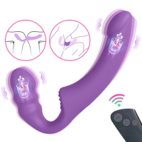 Wireless Remote Control Double Head FM Vibrator Dildo Vaginal Clitoral Massager Female Masturbation Vibrator Sex Toys For Women