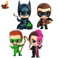 Stock Original Genuine HotToys Batman Forever BATMAN ROBIN THE RIDDLER TWO FACE COSBABY Movie characters portrait model toy