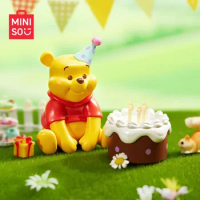 Miniso Disney Blind Box Winnie The Pooh Old Friends Party Theme Series Surprise Box Figure Tigger Eeyore Piglet Model Toy Dolls