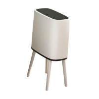 Trash Can with Press Type Lid Tall Dustbin for Living Room Home Nursery