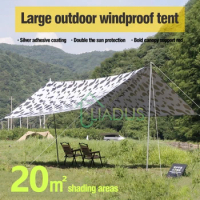 Camping Tarp Waterproof Tent Tarp Ultralight Garden Canopy Block UV Outdoor Camping Sunshade Flysheet 3x4m 4x6m for 5-8 Persons