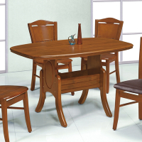 MUNA家居   小美式4.2尺柚木色餐桌(不含椅)  127X80X77cm